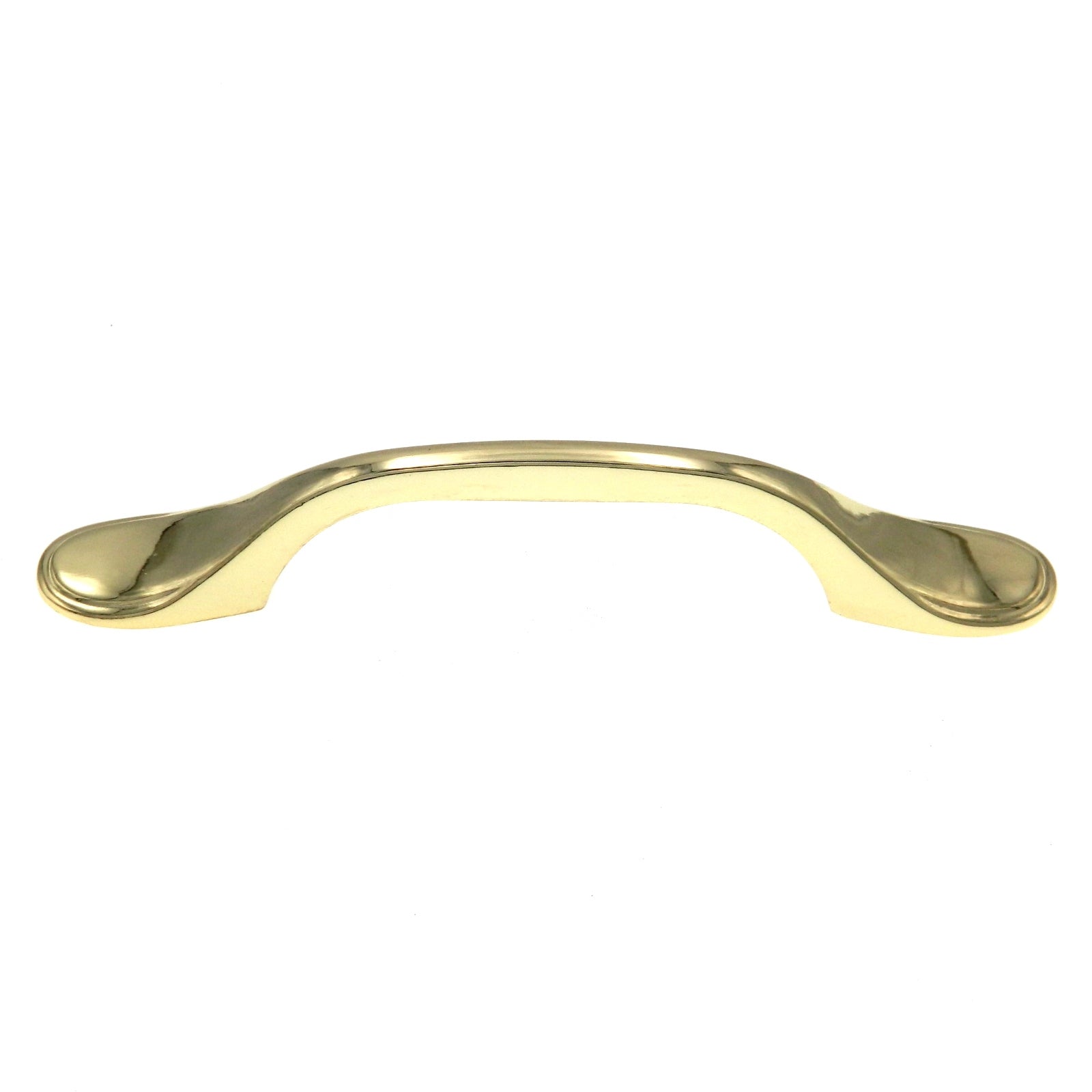 10 Pack Warwick Traditional Polished Brass 3"cc Footed Cabinet Handle Pull DH1010PB