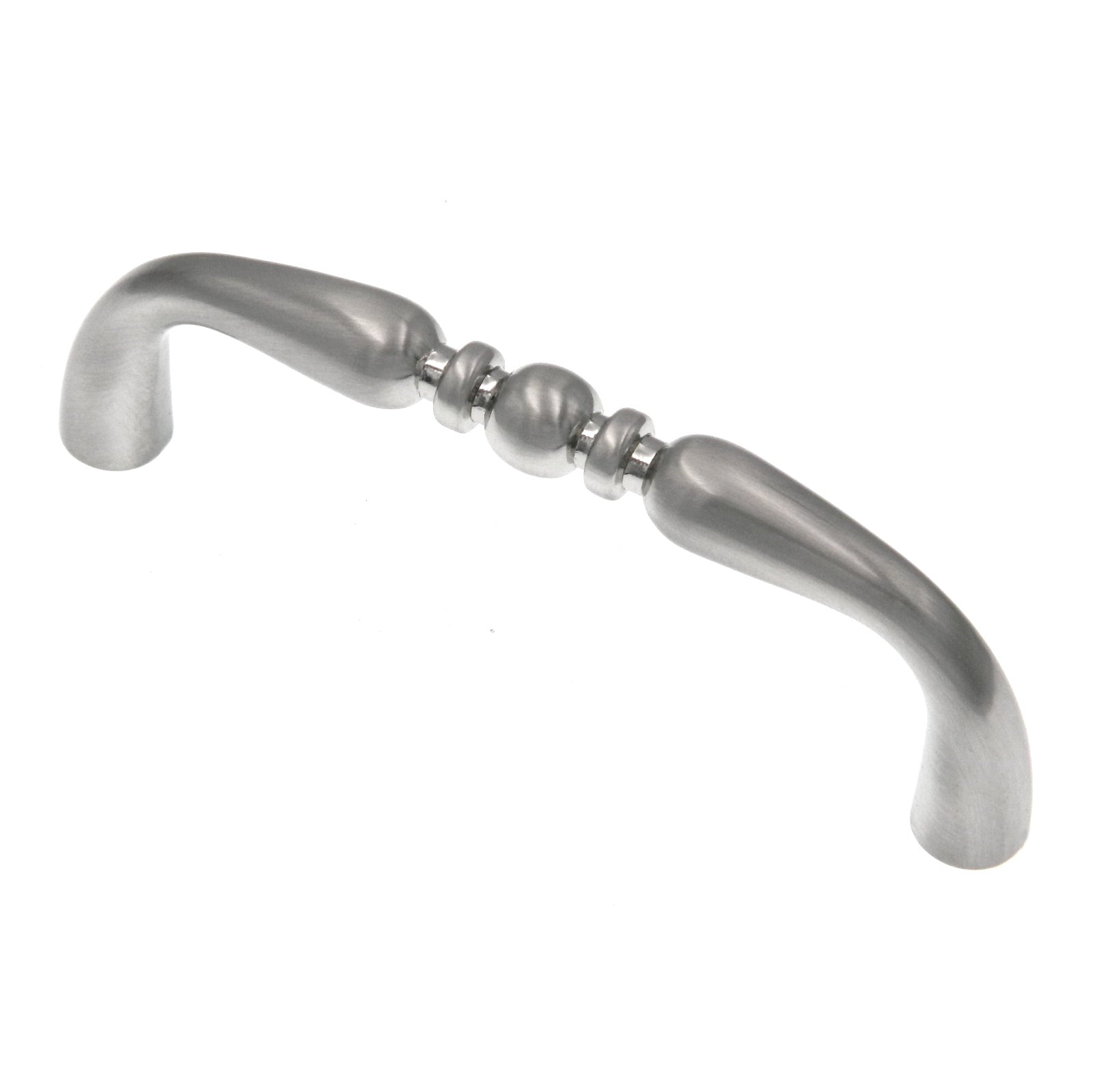 Warwick Traditional Satin Nickel 3"cc Solid Bead Cabinet Handle Pull DH1011SN