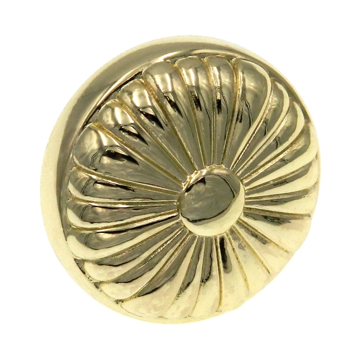 10 Pack Warwick Traditional Polished Brass 1 1/4" Flower Cabinet Knob DH1013PB