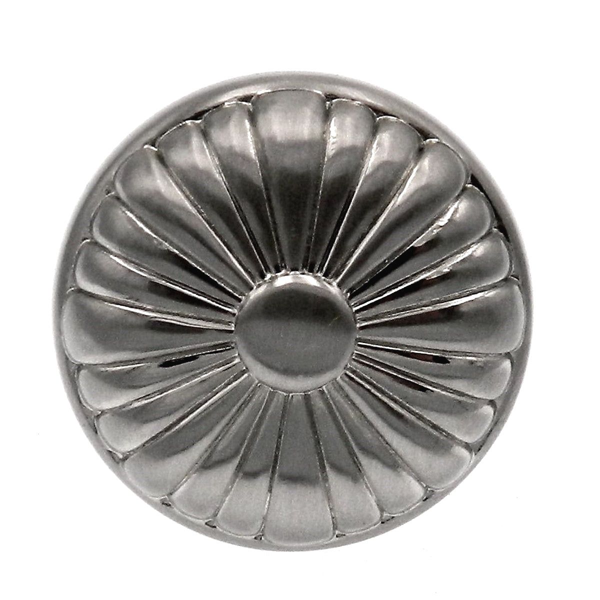 Warwick Traditional Satin Nickel 1 1/4" Flower Round Cabinet Knob Pull DH1013SN