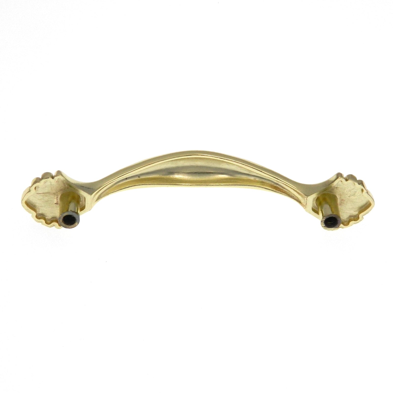 Warwick Traditional Polished Brass 3"cc Solid Arch Cabinet Handle Pull DH1023PB