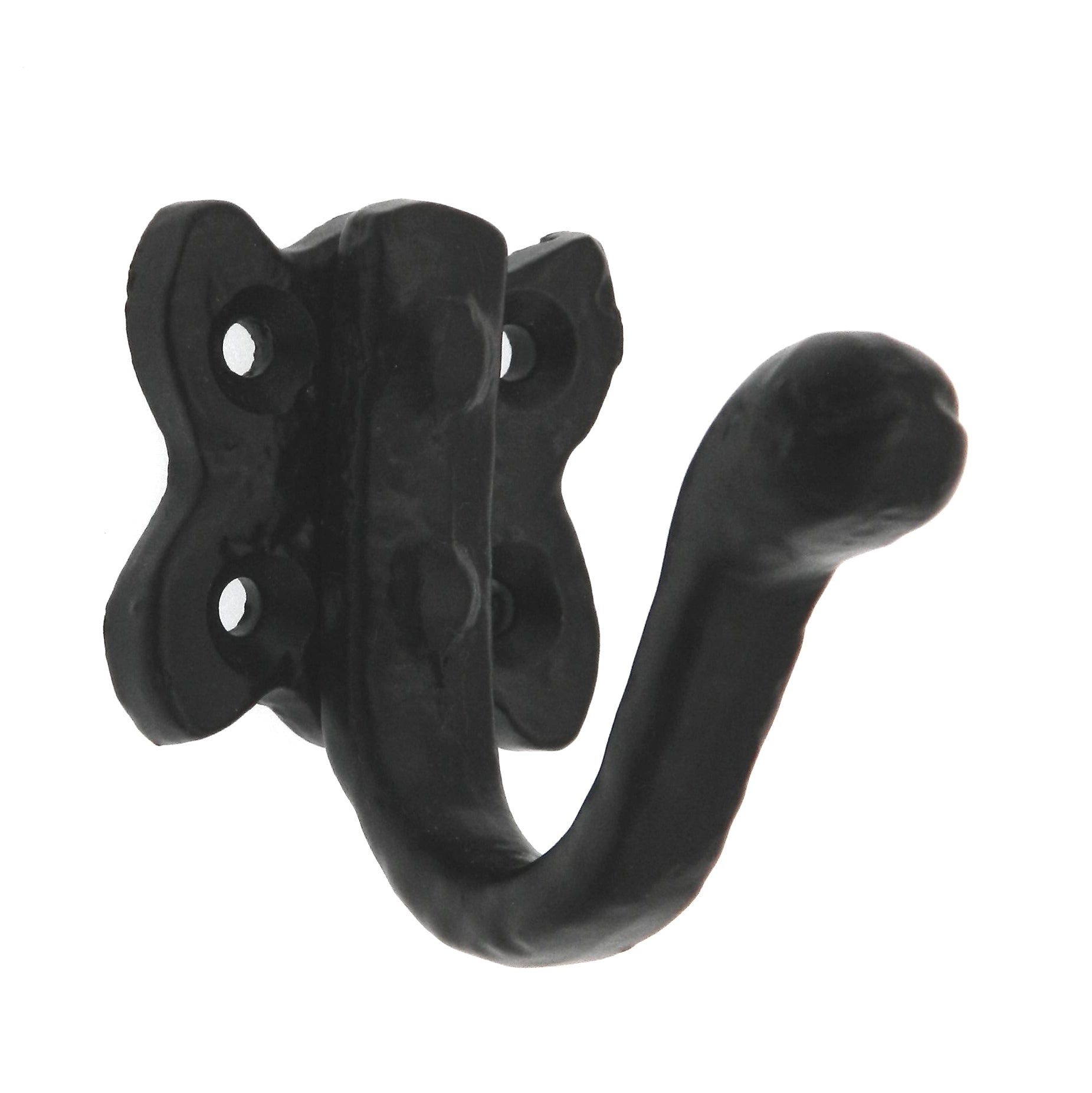 Warwick Wrought Iron Black Single Coat or Robe Wall or Door Hook DH1100WIB