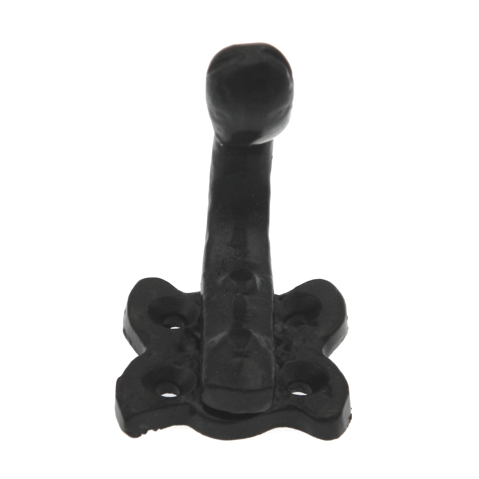 Warwick Wrought Iron Black Single Coat or Robe Wall or Door Hook DH1100WIB