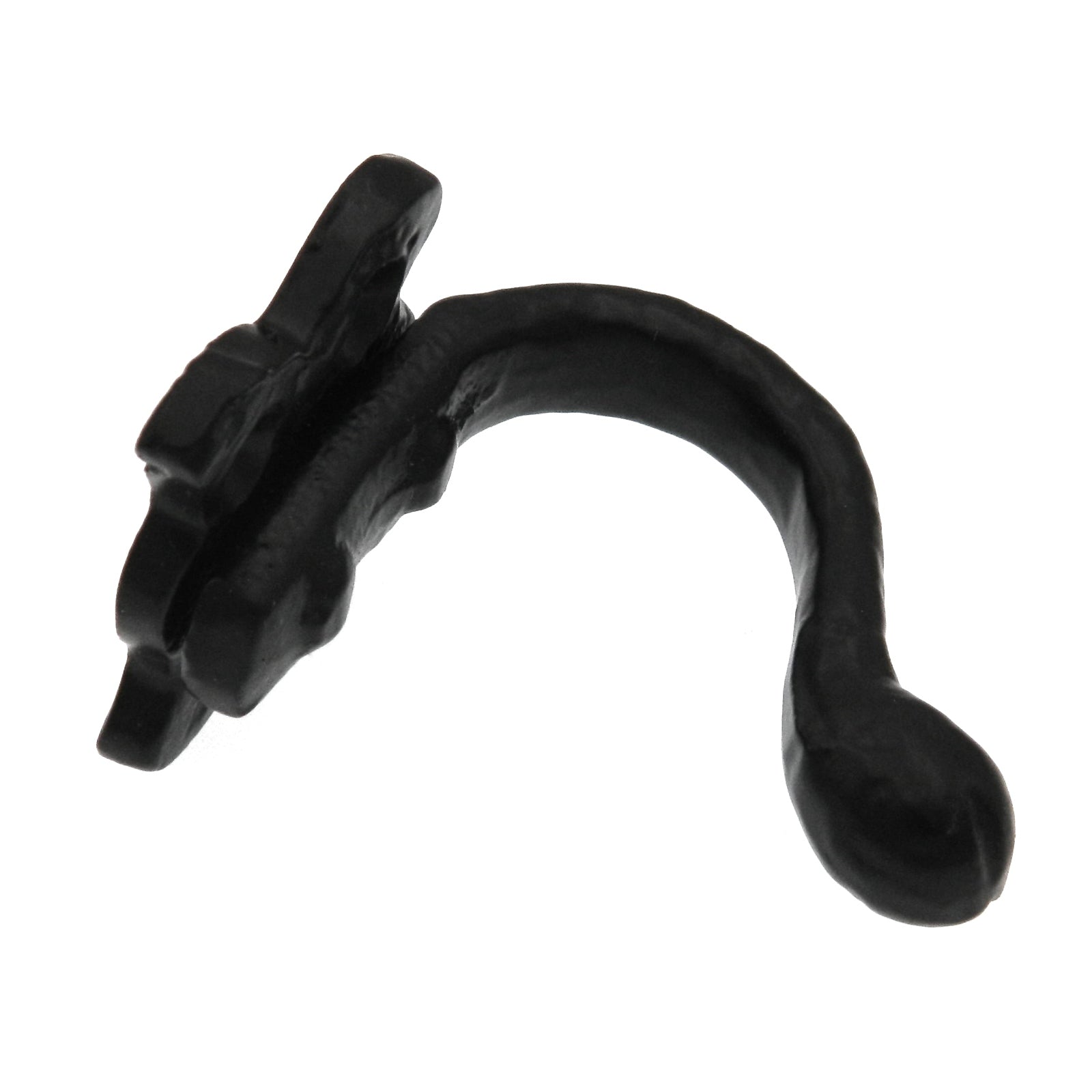 Warwick Wrought Iron Black Single Coat or Robe Wall or Door Hook DH1100WIB