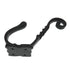 Warwick Wrought Iron Black Double Coat, Hat, Robe Wall or Door Hook DH1104WIB