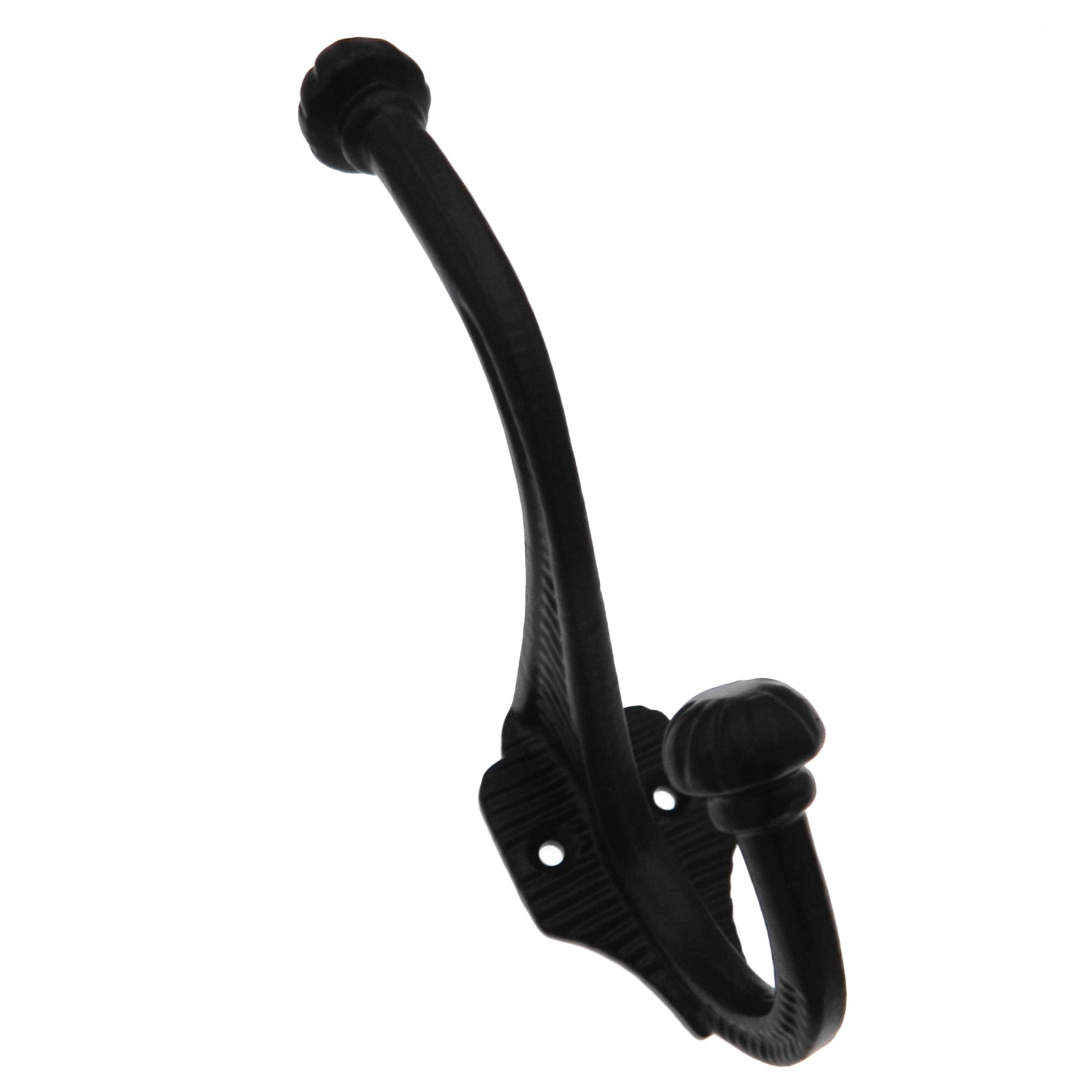 Warwick Wrought Iron Black Double Coat, Hat, Robe Wall or Door Hook DH1106WIB