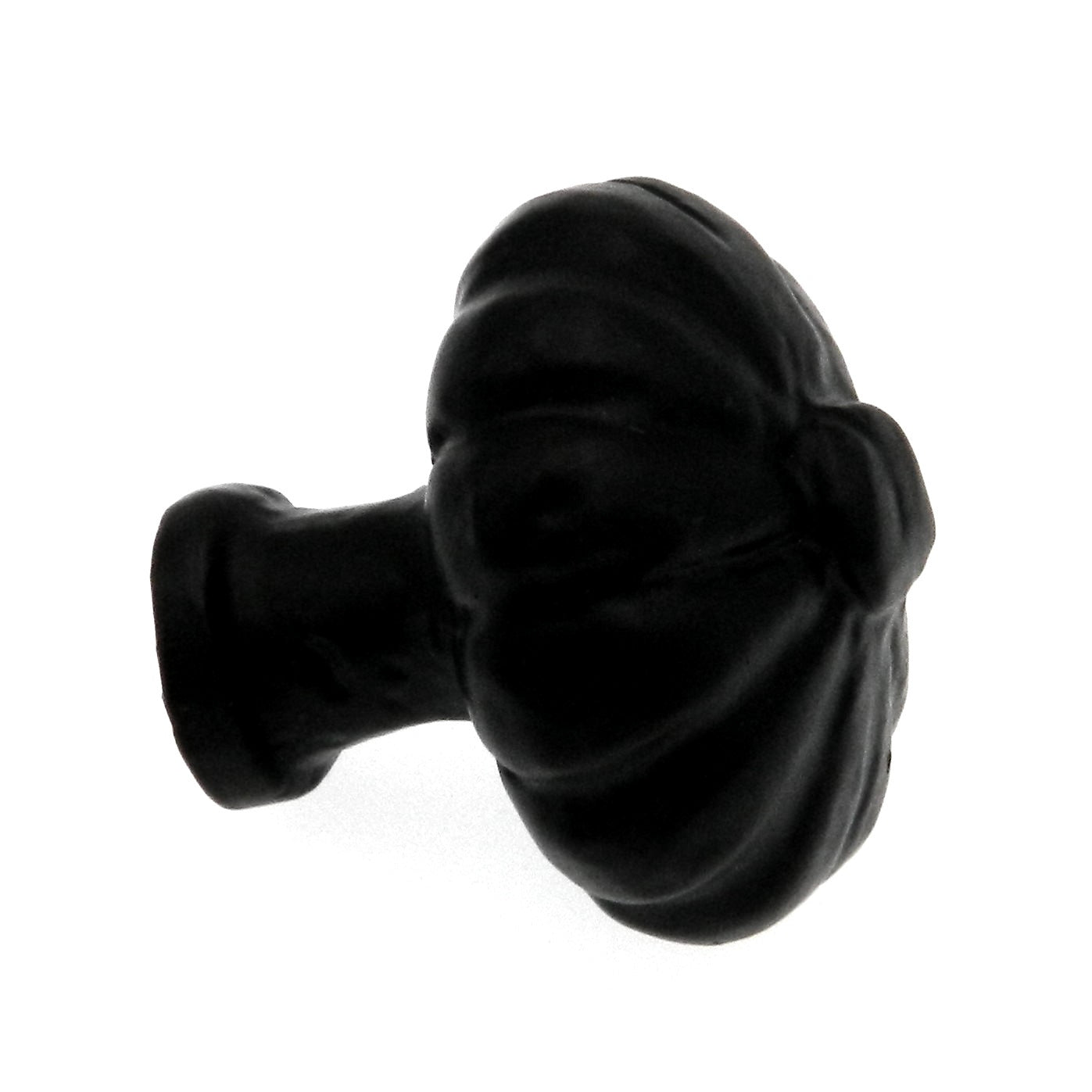 Warwick Rustic Wrought Iron Black 1 1/4" Melon Round Cabinet Knob Pull DH1115WIB