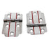 Pair Amerock Polished Chromium Red Lines Flush Surface Cabinet Hinges E3067