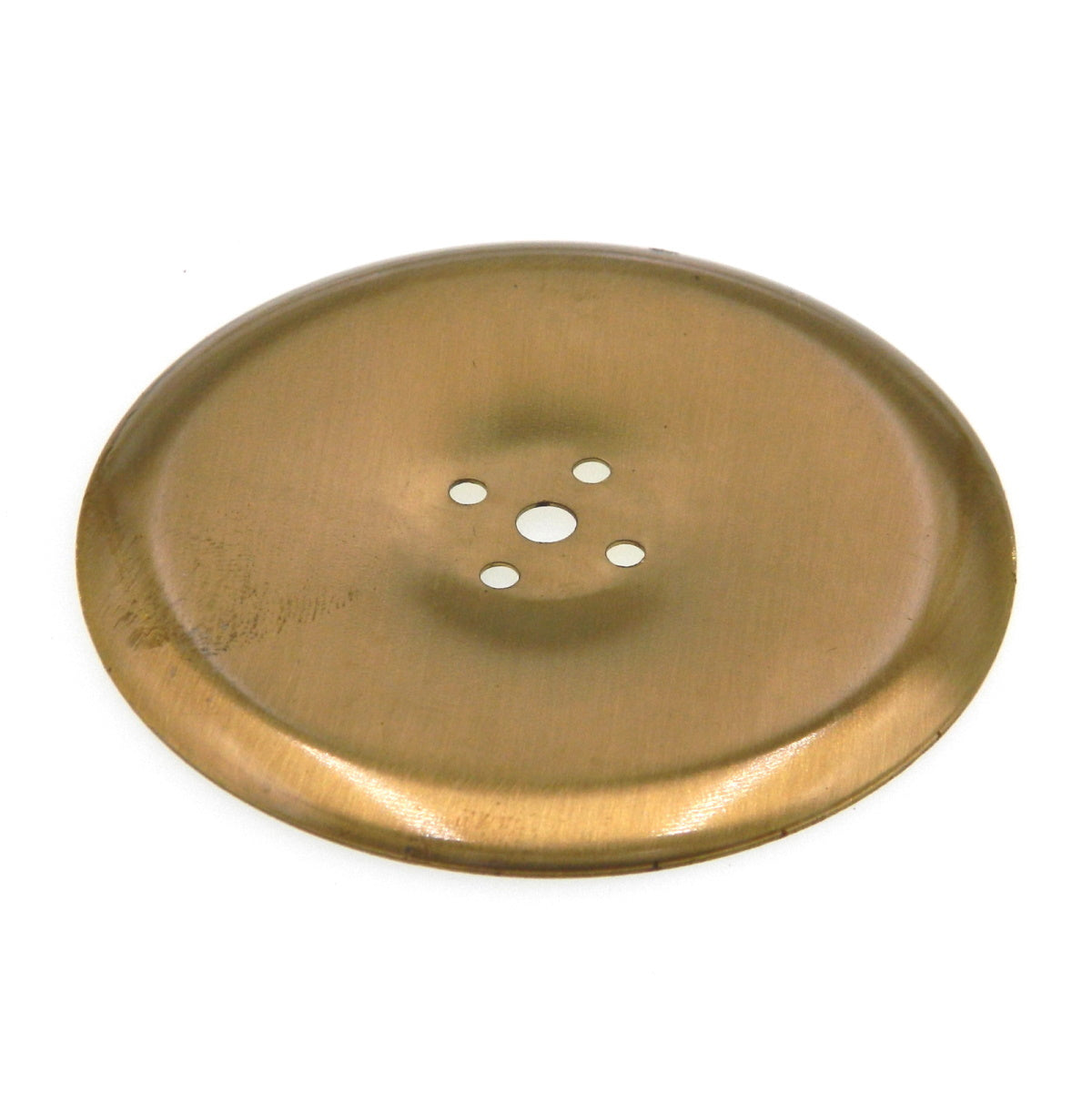 Vintage Amerock Concave Satin Brass 2 3/4" Cabinet Knob Backplate E501-4