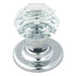 Amerock E5247-CS2 Crystal Cabinet or Bifold Knob Pull with Polished Chrome Base