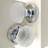 Amerock Crystal With Polished Chrome Privacy Door Knob Bed And Bath E5248-5-FC2