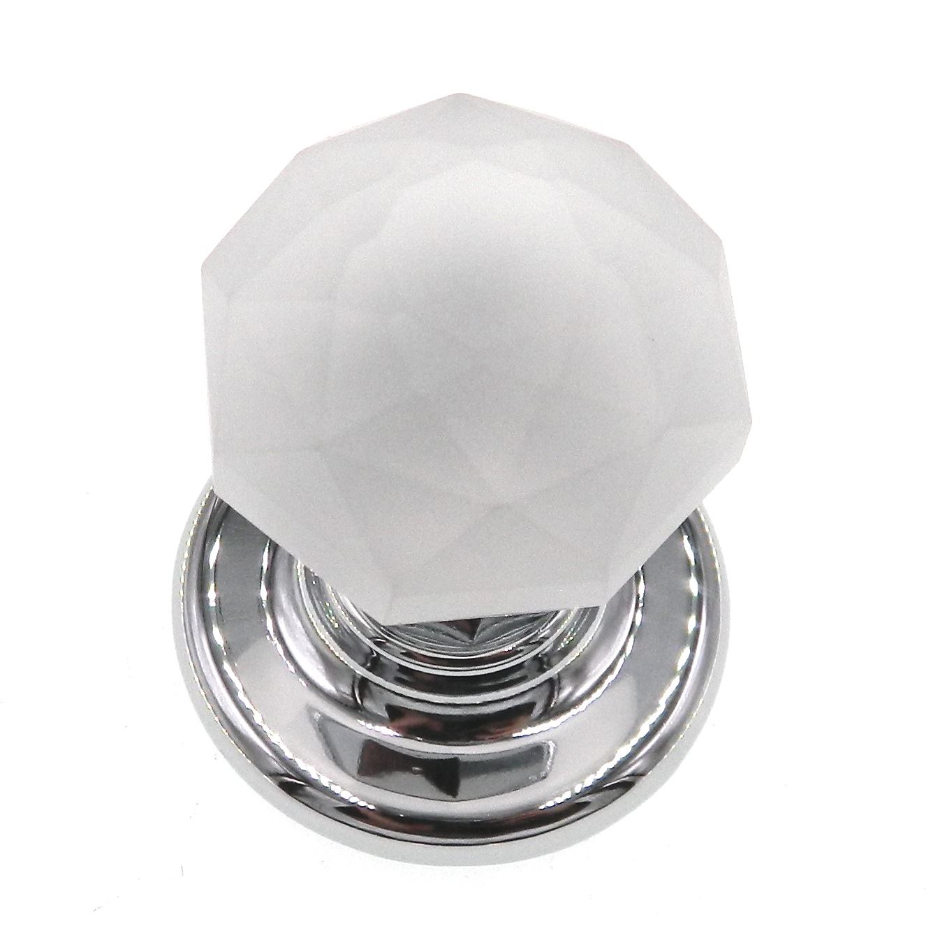 Amerock Venetian Crystal 1 3/8" Cabinet Knob Polished Chrome Backplate E5248-FC2