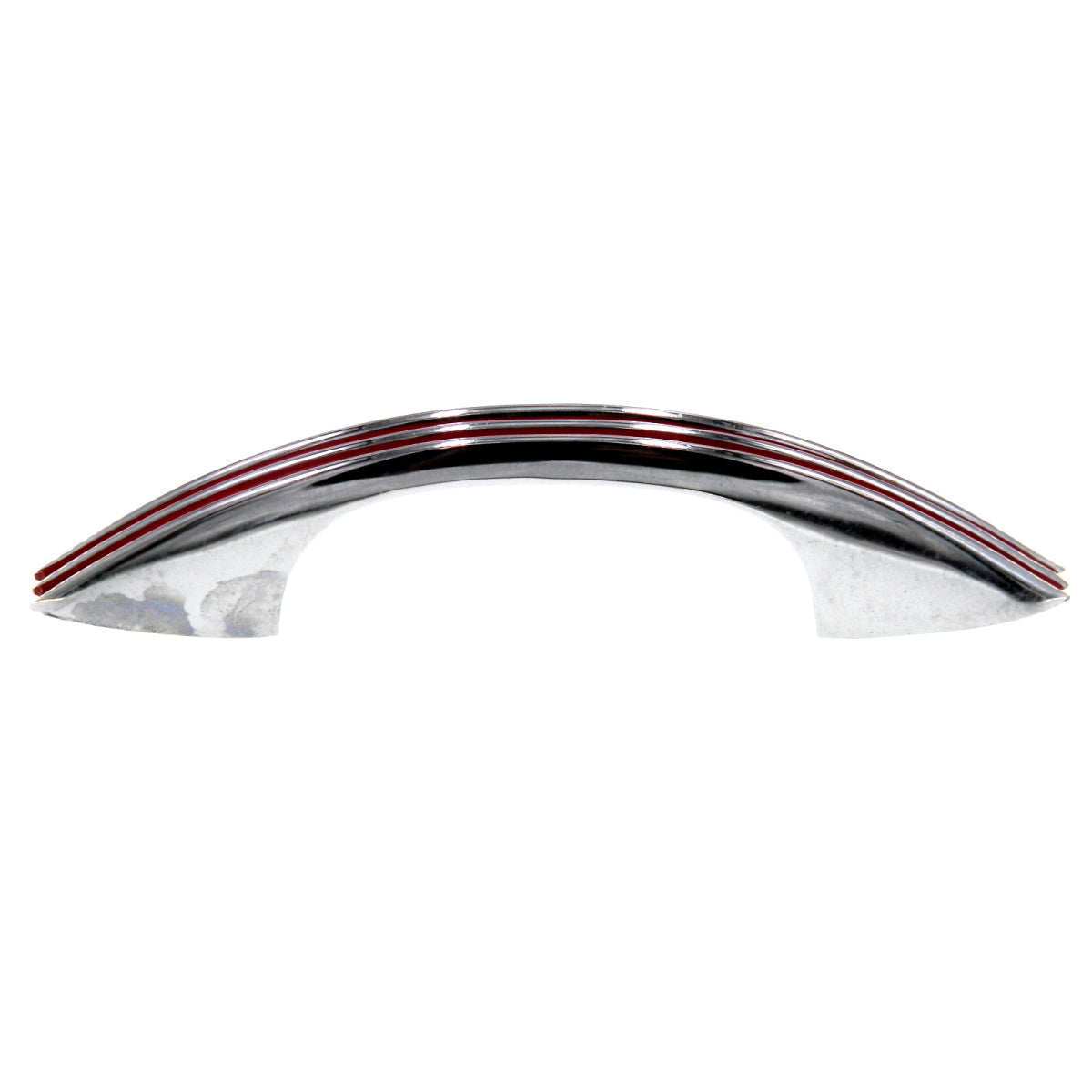 Vintage Amerock Polished Chromium 3"cc Drawer Handle Pull with Red Lines ED400