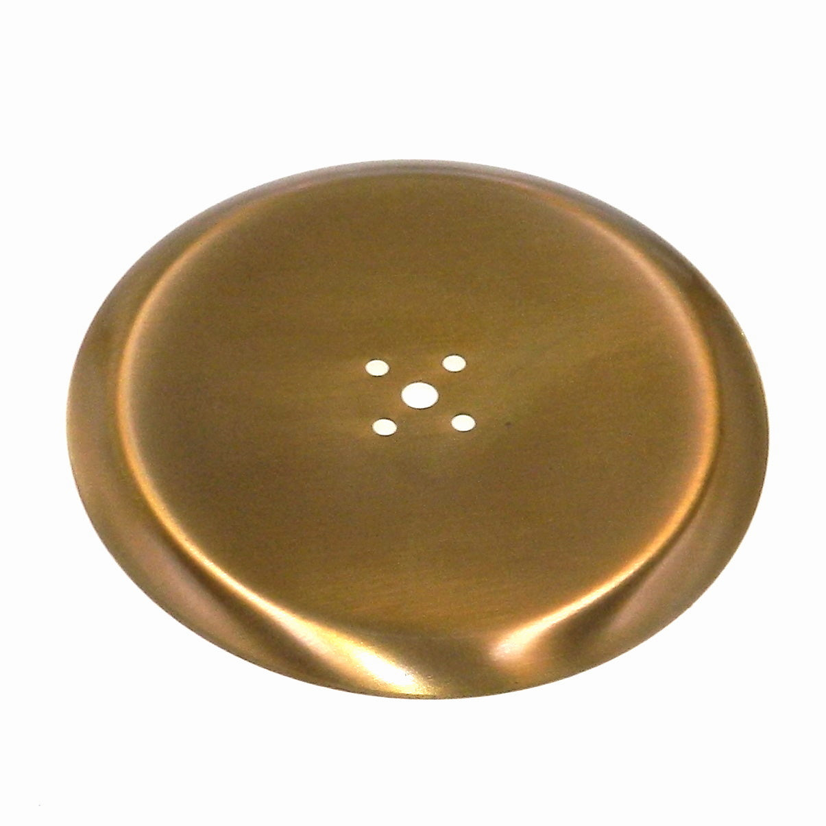 Vintage Amerock Concave Satin Brass 3 3/8" Cabinet Knob Backplate EO502-4