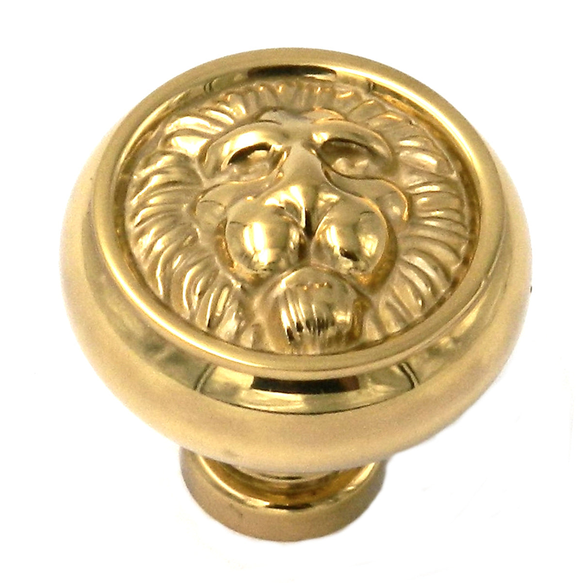 Belwith Keeler Richelieu 1 1/4" Polished Brass Round Lion Face Solid Brass Cabinet Knob F2