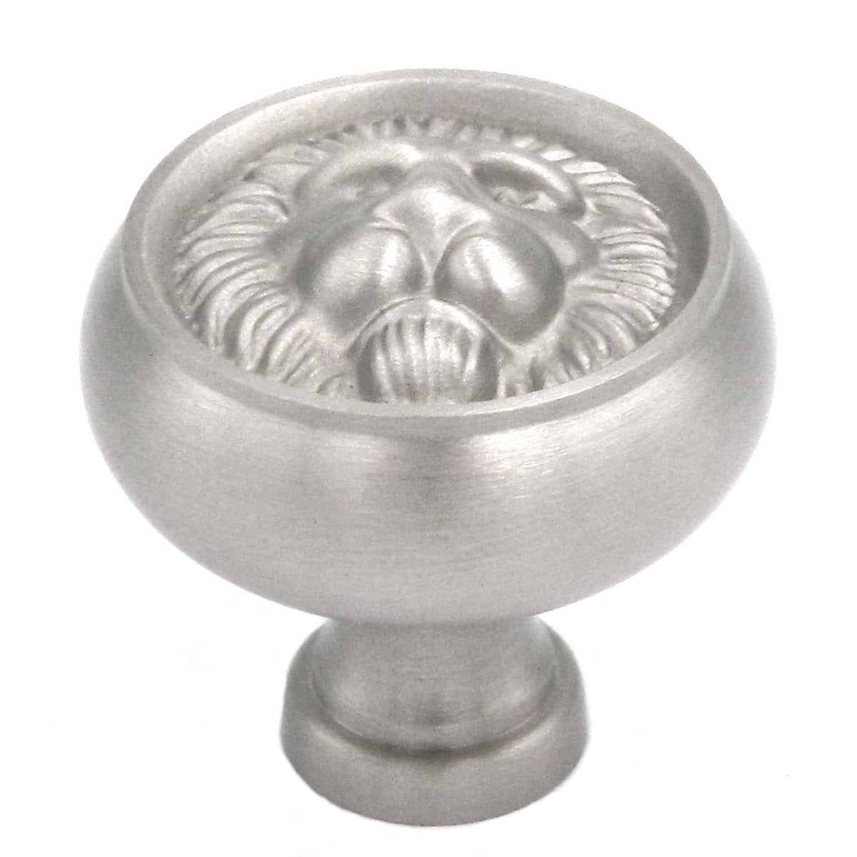 20 Pack Belwith Keeler Richelieu 1 1/4" Satin Nickel Round Lion Face Solid Brass Cabinet Knob F402