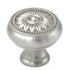 10 Pack Belwith Keeler Savannah 1 1/4" Satin Nickel Round Ornate Solid Brass Cabinet Knob F432