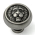 10 Pack Belwith Keeler Richelieu 1 1/4" Antique Pewter Round Lion Face Solid Brass Cabinet Knob F502