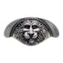 Period Brass Solid Brass Drawer Cup Pull 3" Ctr Lion Head Antique Silver F513