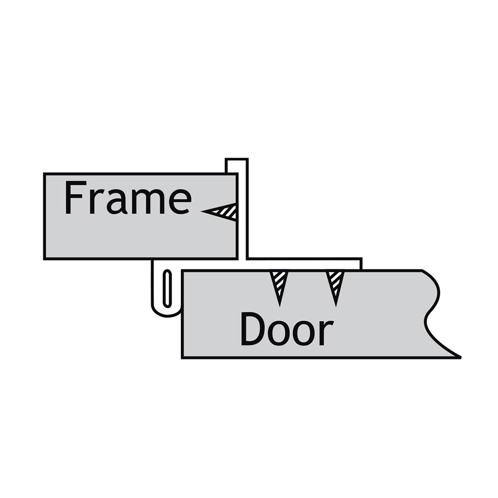 Pair of Hickory Polished Brass Full Wrap 1/2" Overlay Cabinet Hinges P5710F-3