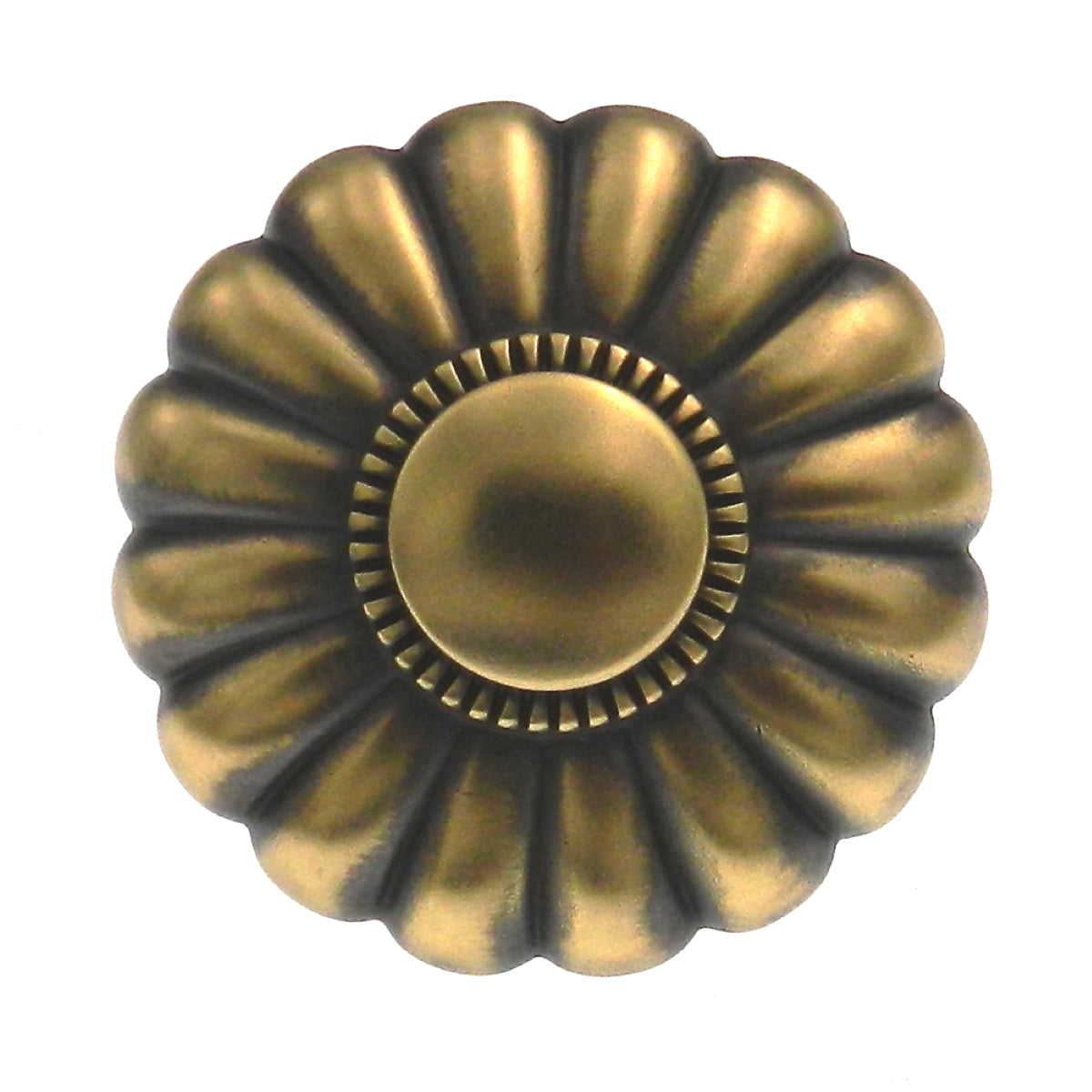 10 Pack Belwith Keeler Beaded Classic 1 1/2" Winchester Brass Beaded Solid Brass Cabinet Knob G3-06