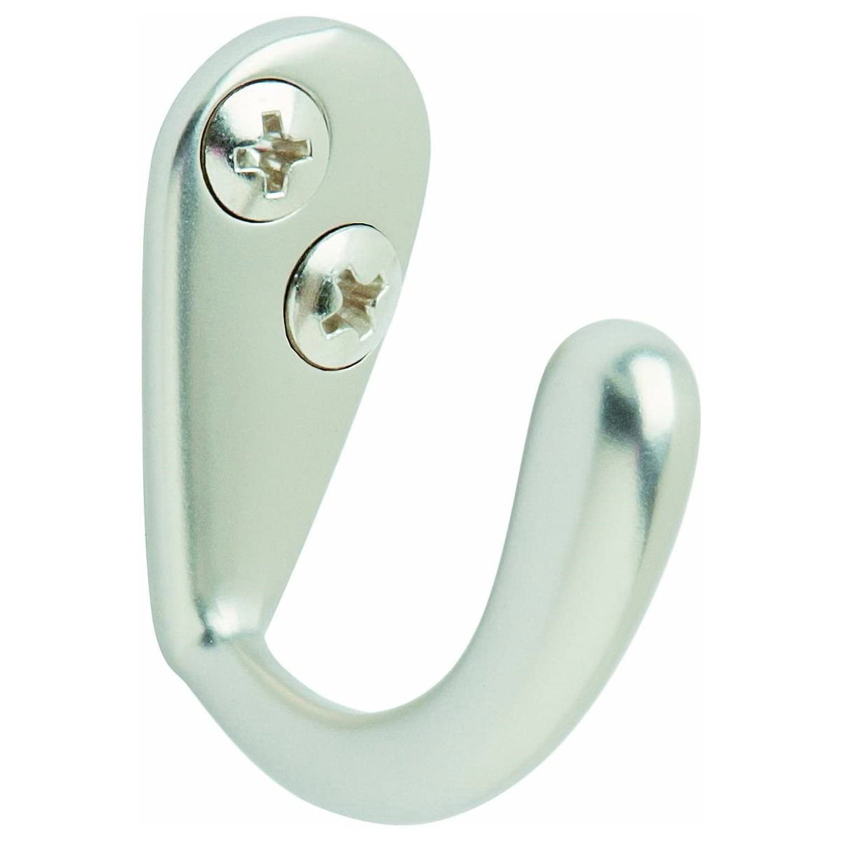 Amerock H55440-S 1 5/8 inch Single Prong Robe Individual Hook, Silver