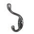 Amerock H55445-AS Medium Coat, Robe & Hat Double Hook, Antique Silver