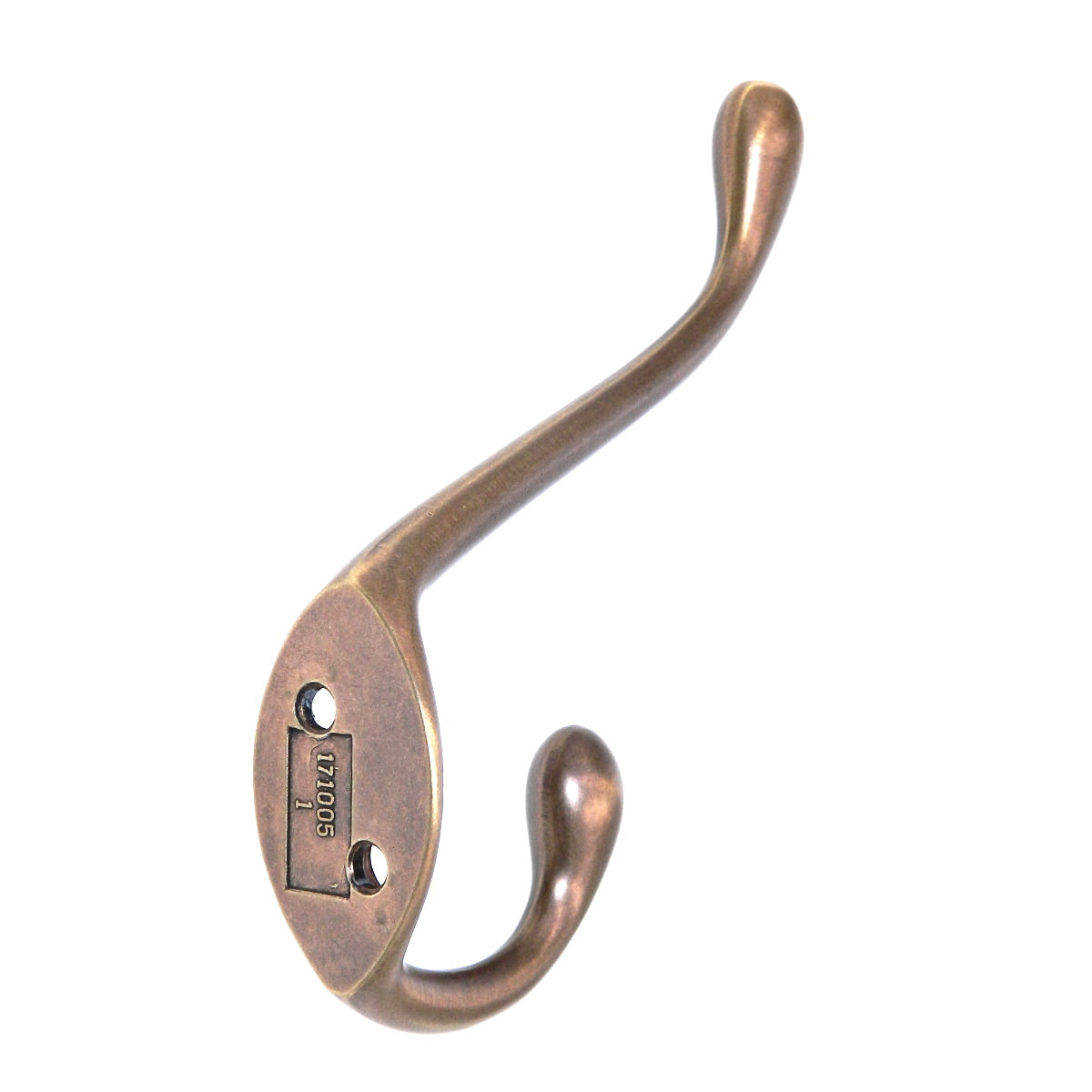 Amerock Gilded Bronze Coat or Robe Hook, Double Prong Wall Mounted H55451-GB