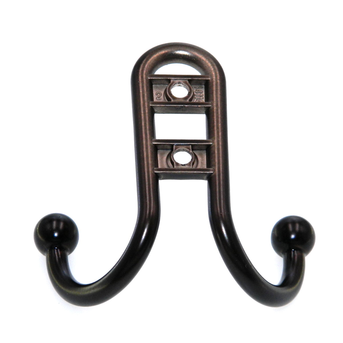 Amerock Caramel Bronze Coat or Robe Hook, Double Prong Wall Mounted H55457-CBZ