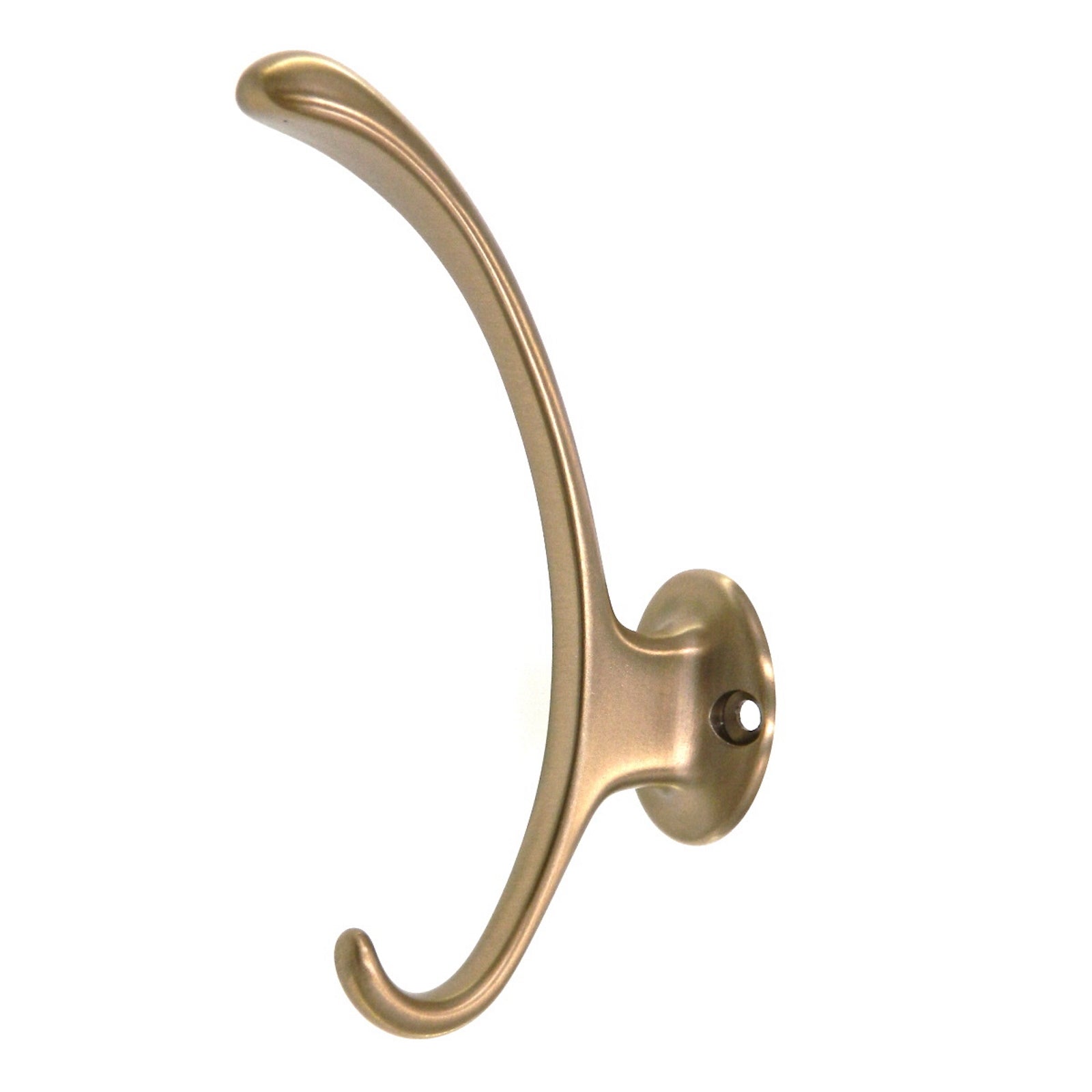 Amerock Brushed Bronze Coat or Robe Hook, Double Prong Wall Mounted H55472-BBZ