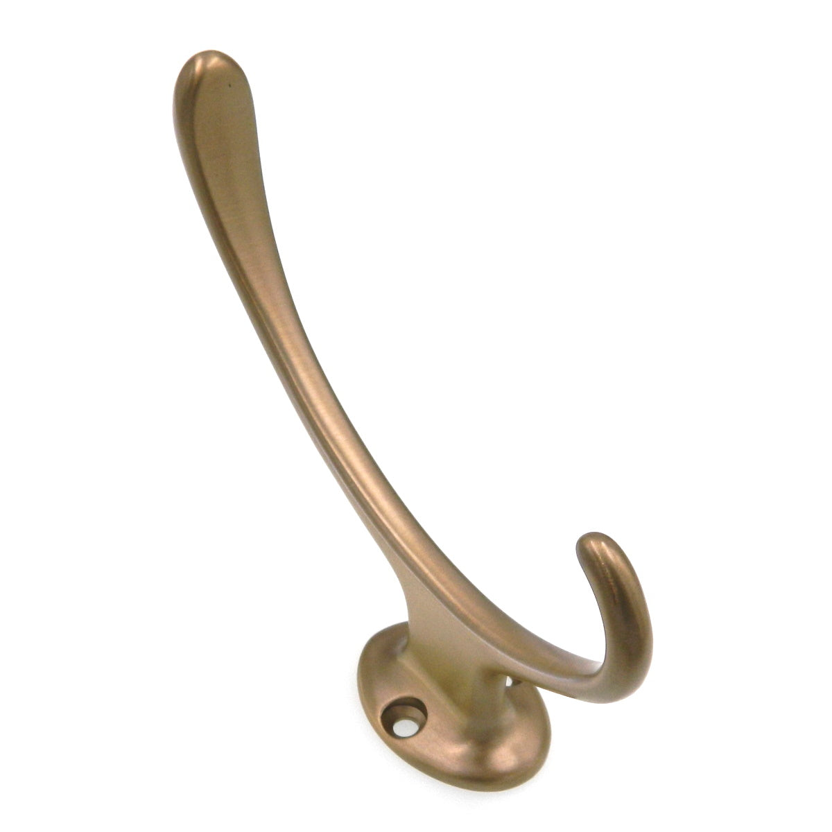 Amerock Brushed Bronze Coat or Robe Hook, Double Prong Wall Mounted H55472-BBZ