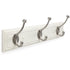 Amerock Satin Nickel Coat and Hat Pill Top Hook Rack 18" White Board H55656WG10