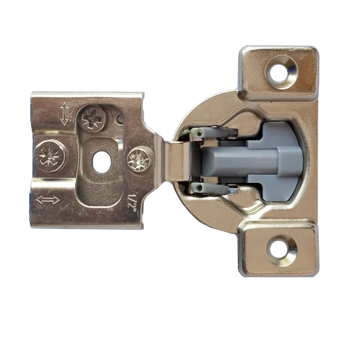 Home Choice Nickel Finish Soft-Close 1/2" Overlay Concealed Hinge HA706