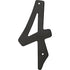 Black Aluminum House or Apartment Door Numbers