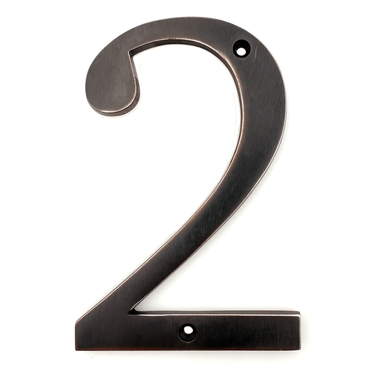 Aged Bronze 5" Metal House Address Number (2) Flush Mount