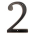 Aged Bronze 5" Metal House Address Number (2) Flush Mount