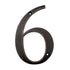 Aged Bronze 5" Metal House Address Number (6) Flush Mount