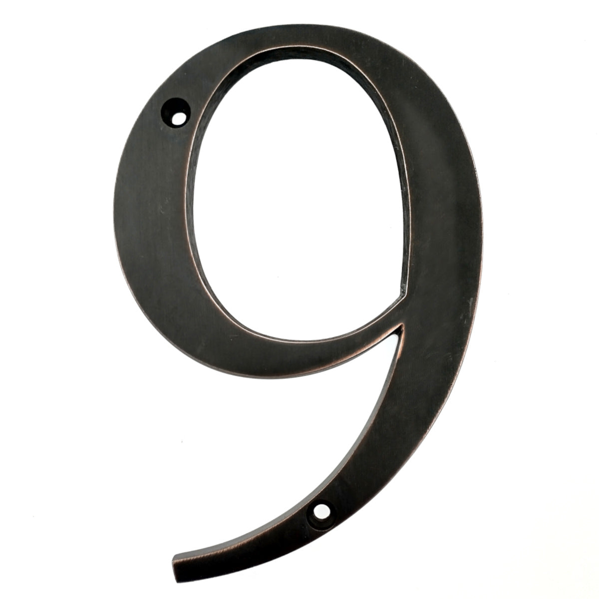 Aged Bronze 5" Metal House Address Number (9) Flush Mount