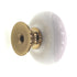 FKI Hardware Period Brass 1 1/4" Cabinet Knob Solid Brass, Porcelain K12