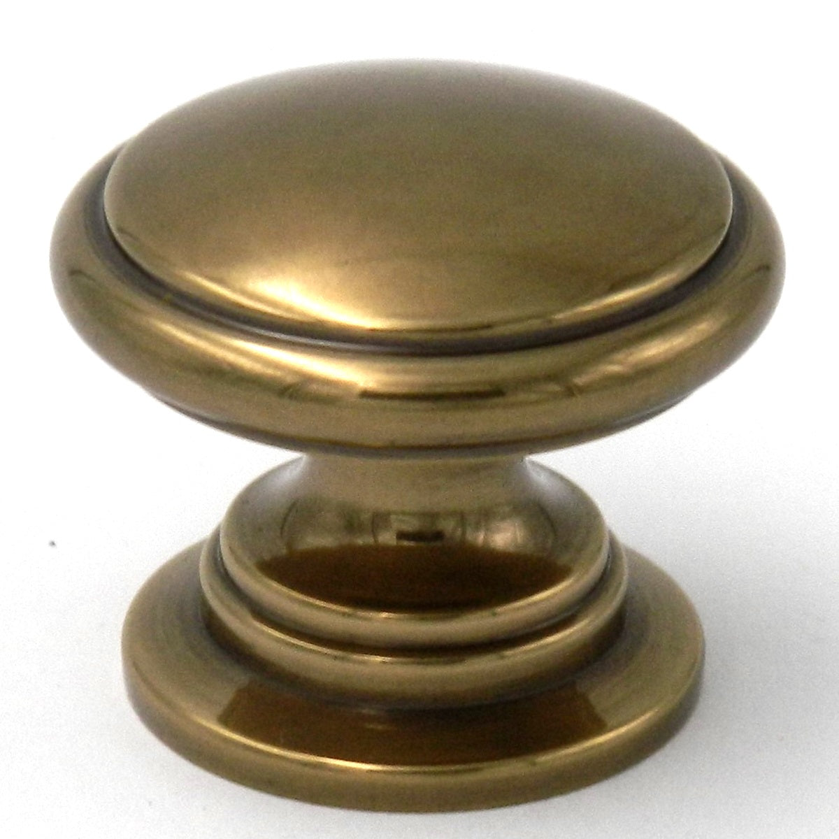 Belwith Keeler Power & Beauty 1 1/4" Sherwood Antique Brass Round Disc Solid Brass Cabinet Knob K144