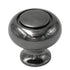 Belwith Keeler Power and Beauty 1 1/4" Black Nickel Round Ringed Solid Brass Cabinet Knob K19-BLN