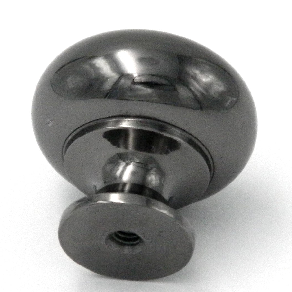 Belwith Keeler Power and Beauty 1 1/4" Black Nickel Round Ringed Solid Brass Cabinet Knob K19-BLN