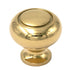 20 Pack Belwith Keeler Power & Beauty 1 1/4" Polished Brass Round Ringed Solid Brass Cabinet Knob K19