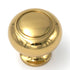 Belwith Keeler Power & Beauty 1 1/4" Polished Brass Round Ringed Solid Brass Cabinet Knob K19