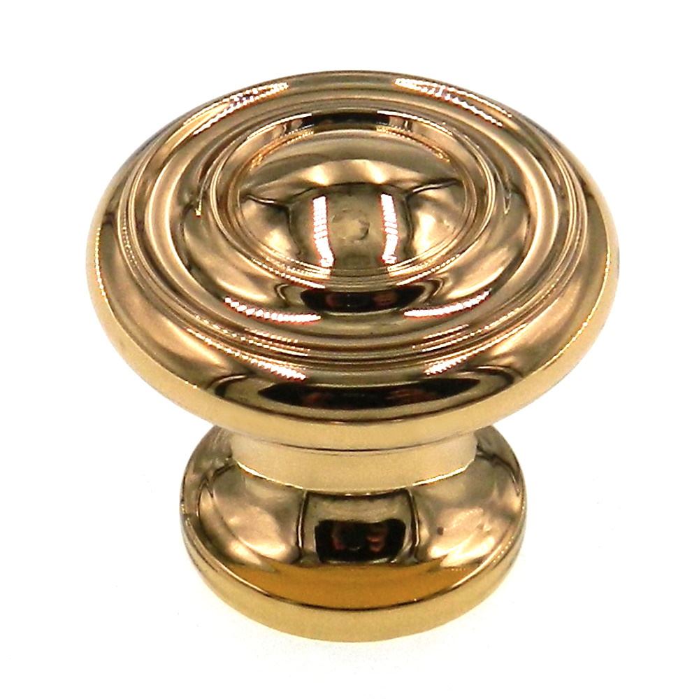 FKI Hardware Period Brass Solid Brass 1" Round Cabinet Knob K20