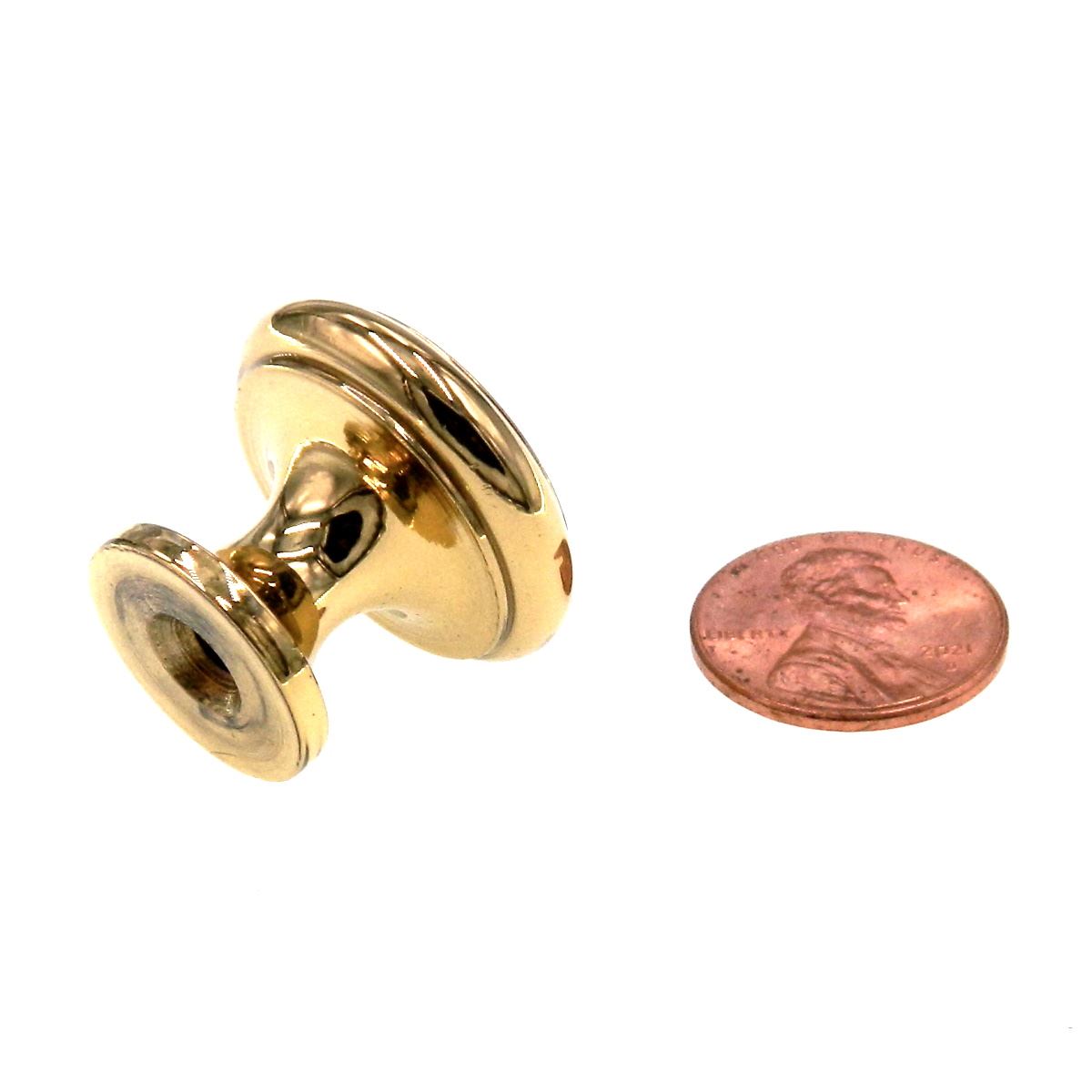 FKI Hardware Period Brass Solid Brass 1" Round Cabinet Knob K20