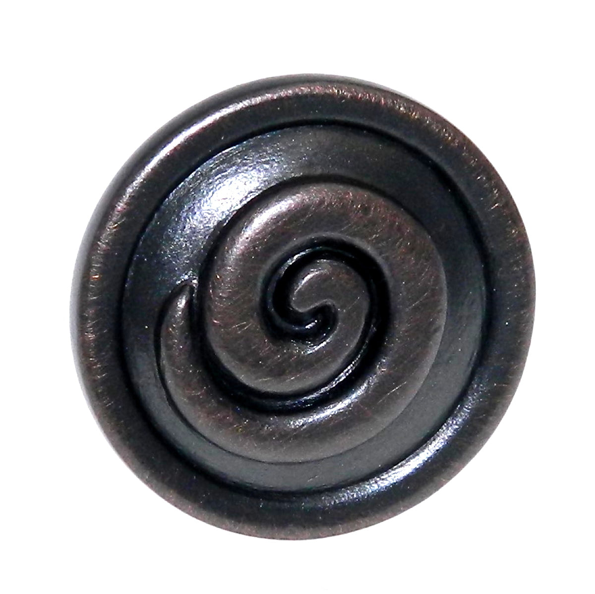 Showcase  Antique Copper Round Swirl 1 1/8" Cabinet Knob K2859-AC