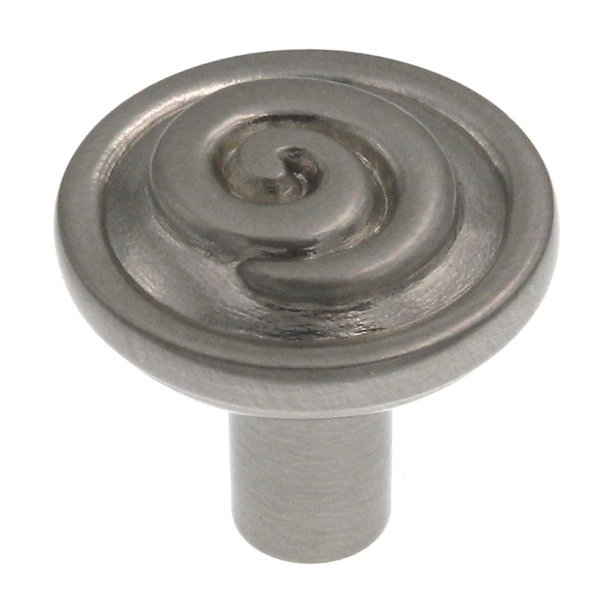 Showcase  Brushed Satin Nickel Round Swirl 1 1/8" Cabinet Knob K2859-BSN