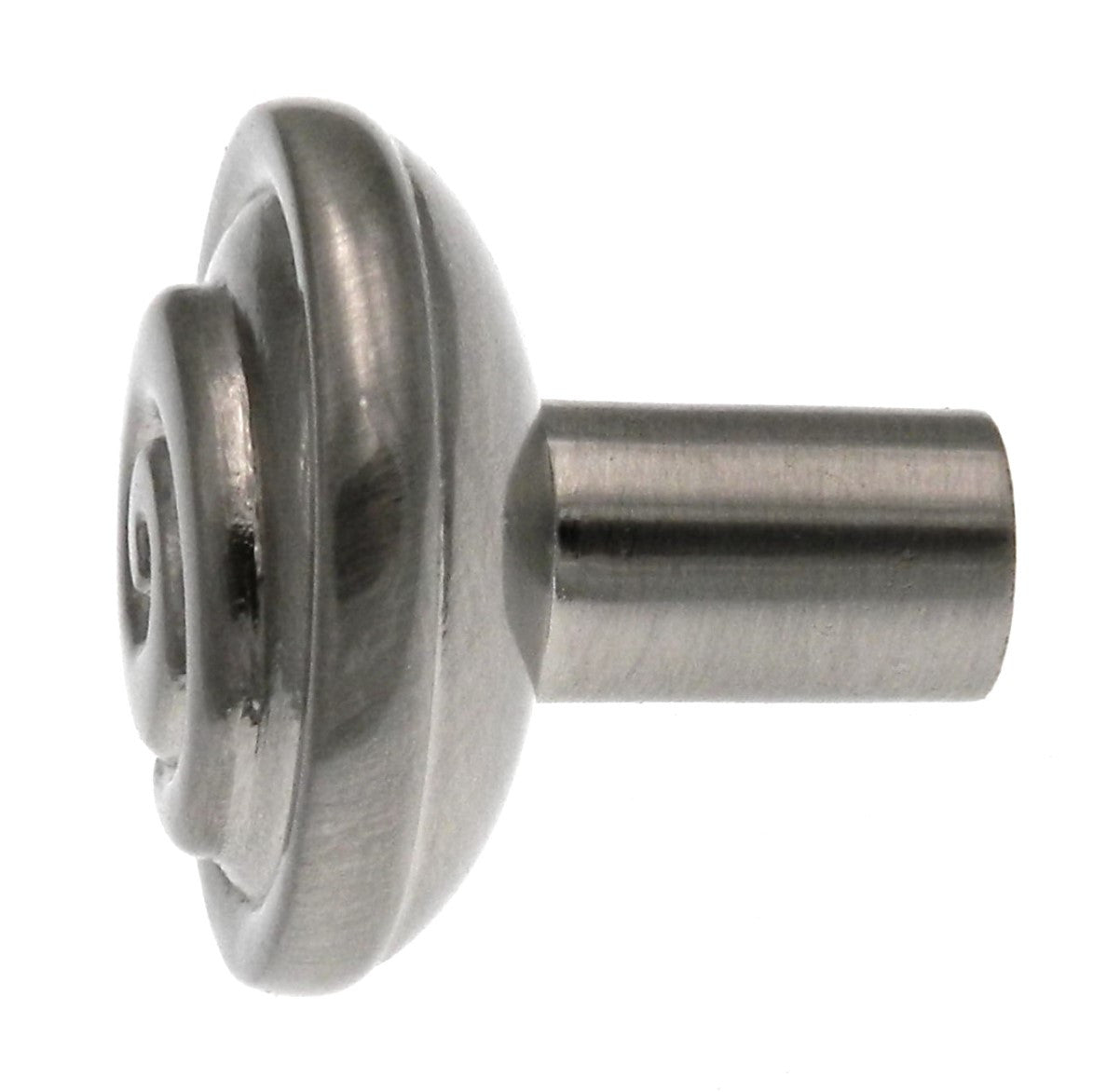 Showcase  Brushed Satin Nickel Round Swirl 1 1/8" Cabinet Knob K2859-BSN