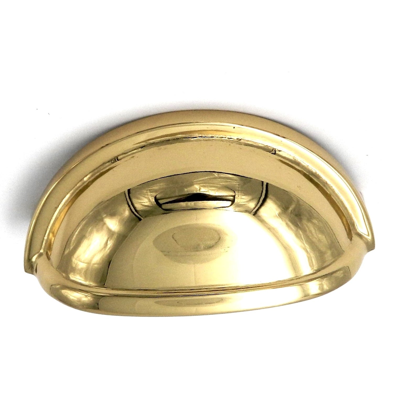 Belwith Keeler Prestige K43 Polished Brass 3"cc Solid Brass Cabinet Cup Pull